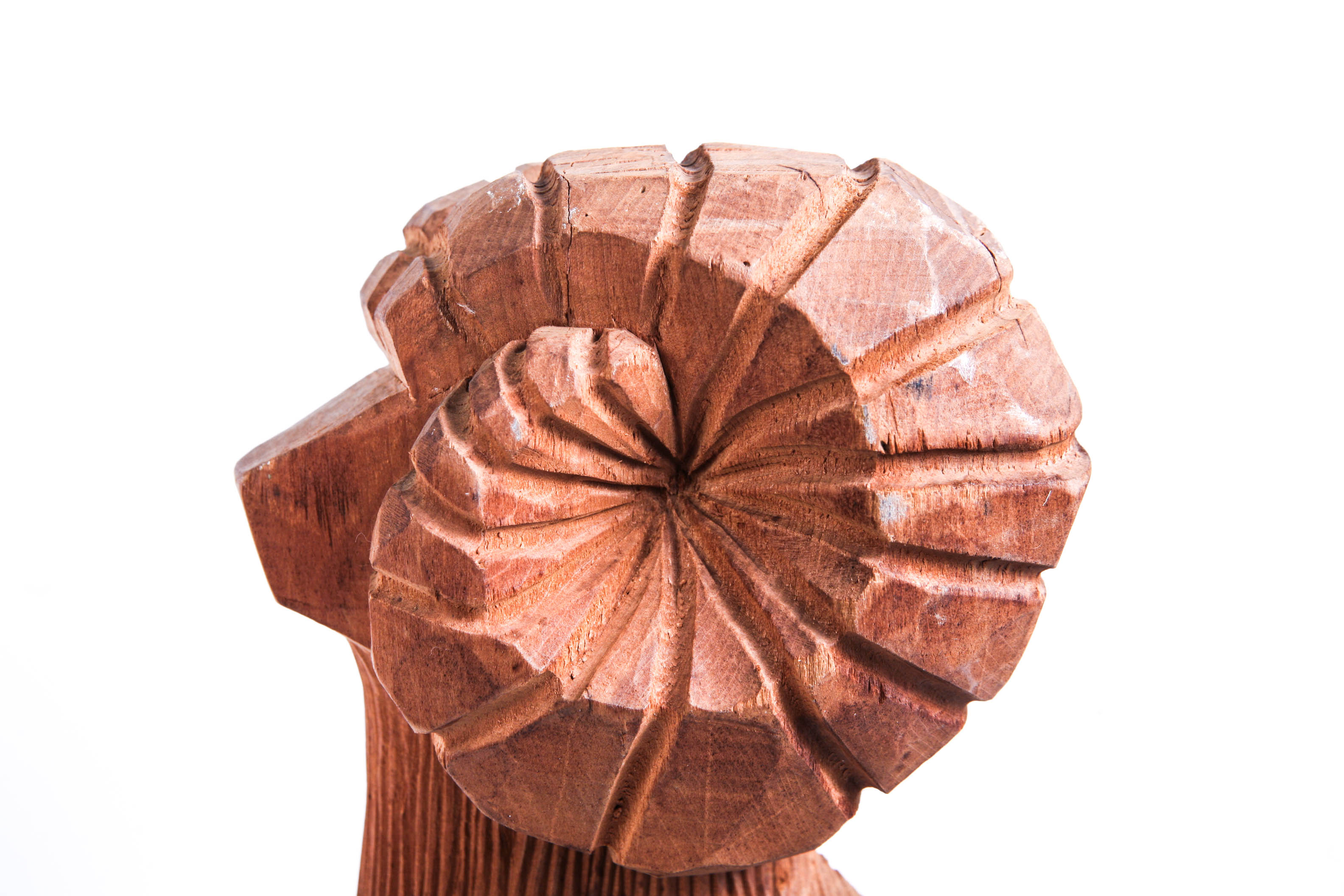 Huge Carved Wooden Ram's Head