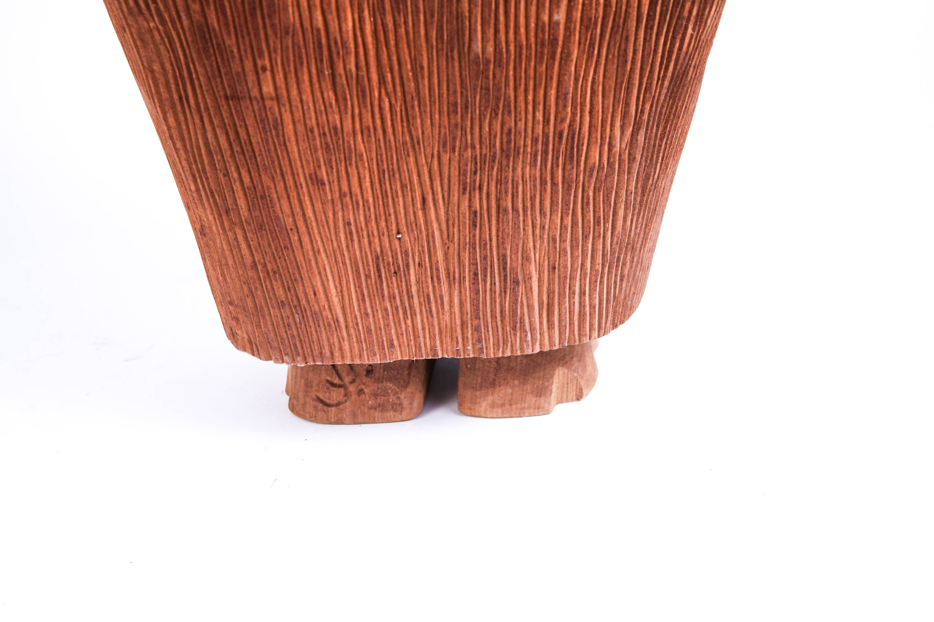 Huge Carved Wooden Ram's Head