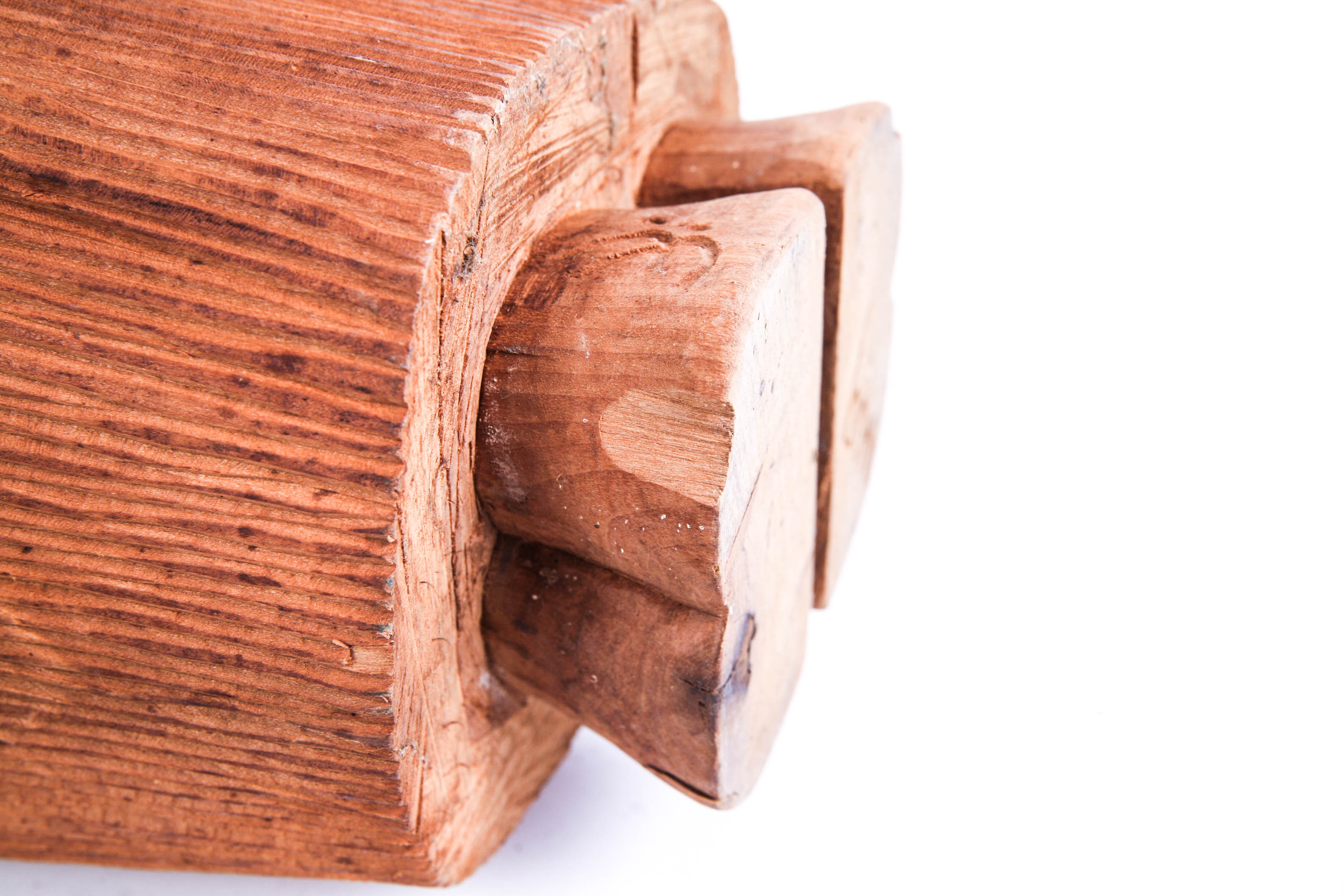 Huge Carved Wooden Ram's Head