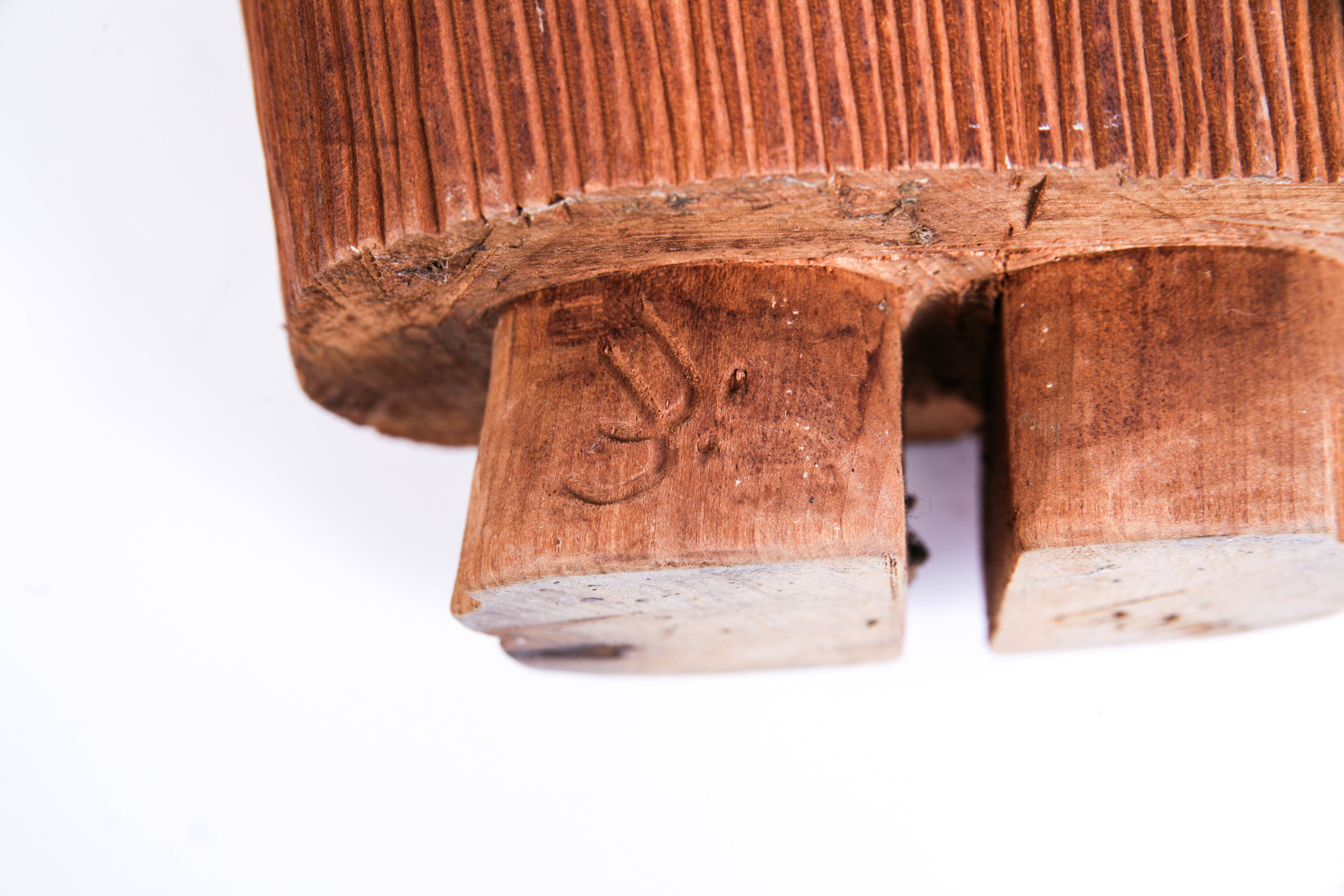 Huge Carved Wooden Ram's Head