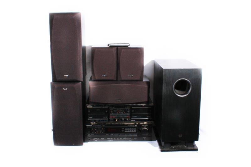 Kenwood Stereo Cassette Player, Receiver and Onyko Speakers