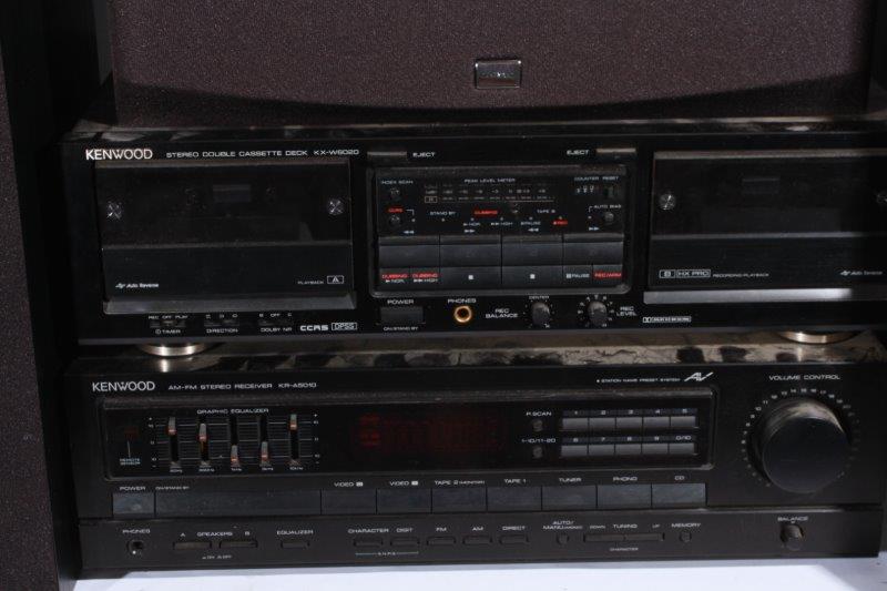 Kenwood Stereo Cassette Player, Receiver and Onyko Speakers