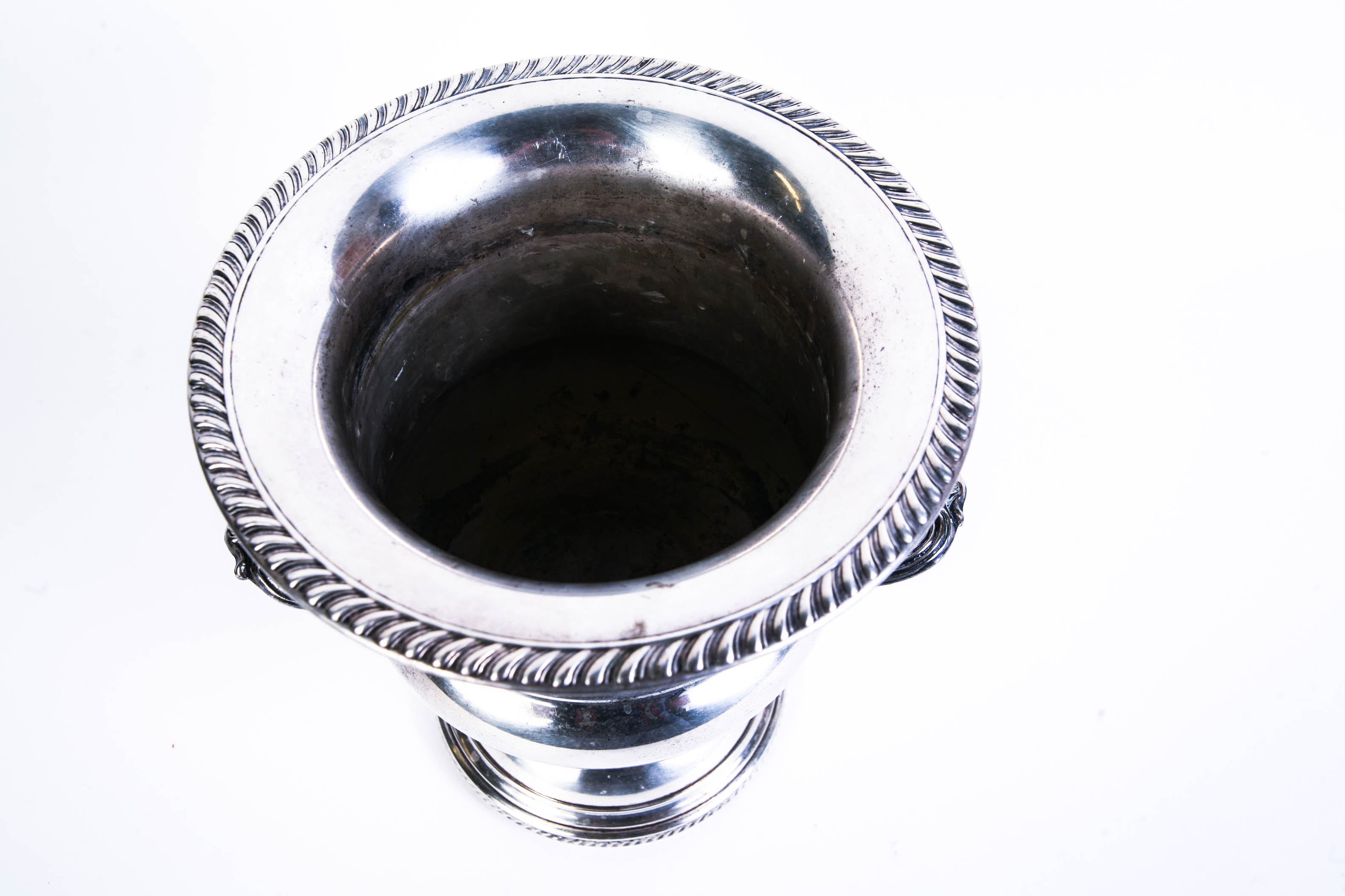 Vintage Silver Plate Ice Bucket with Crest
