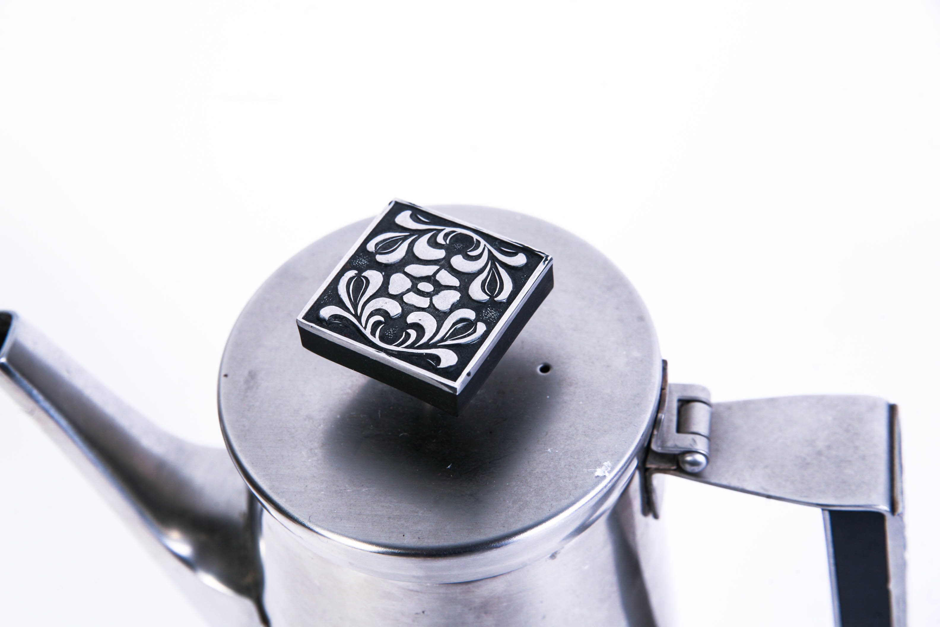 Three Piece Stainless Coffee Service by Stanley Roberts