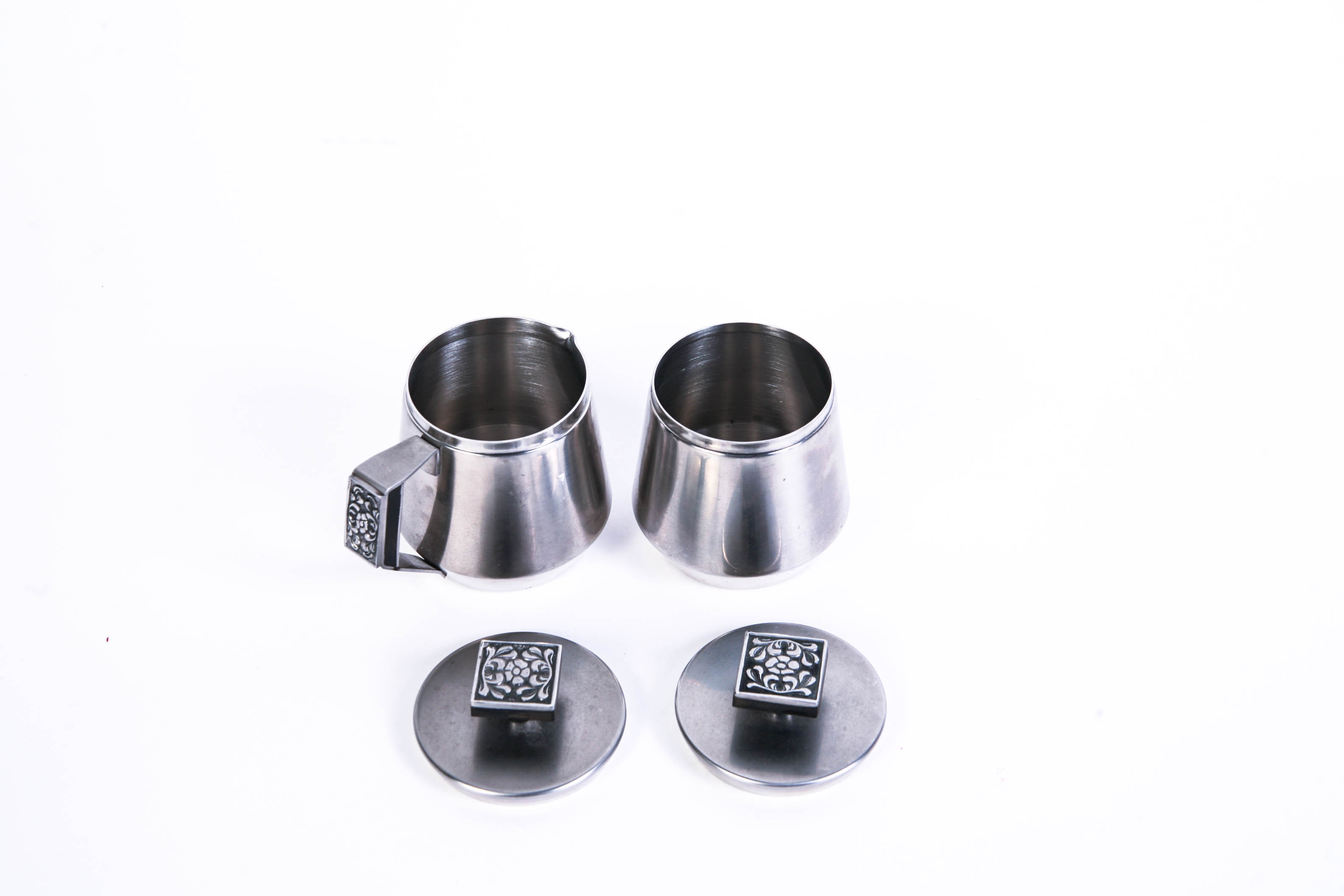 Three Piece Stainless Coffee Service by Stanley Roberts