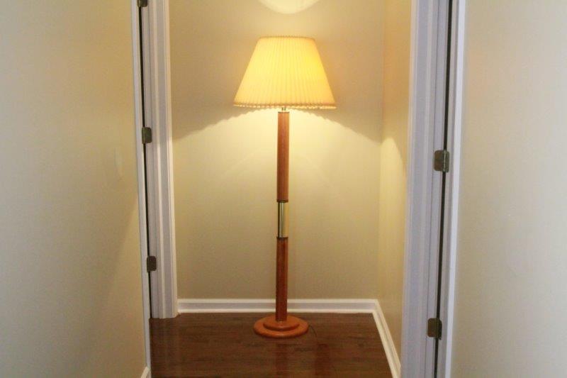 Modern Wood and Chrome Floor Lamp