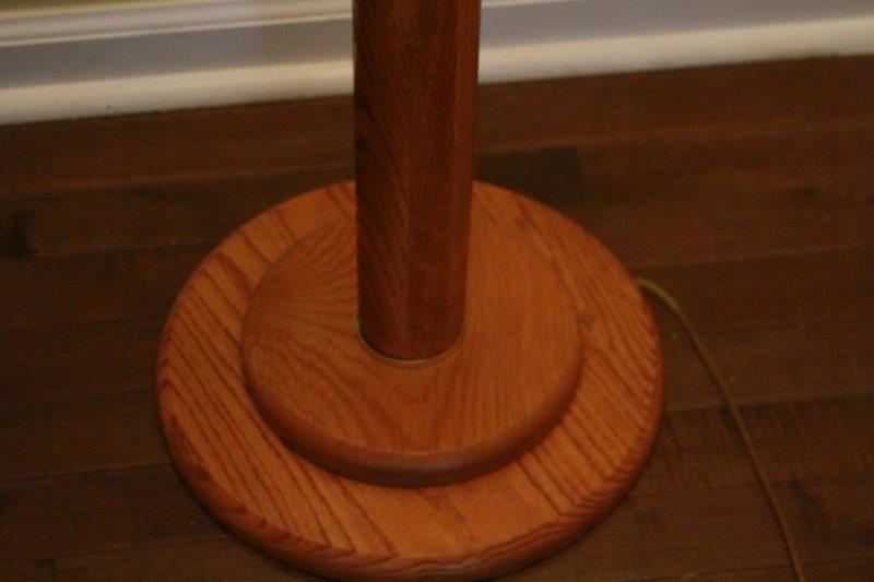 Modern Wood and Chrome Floor Lamp