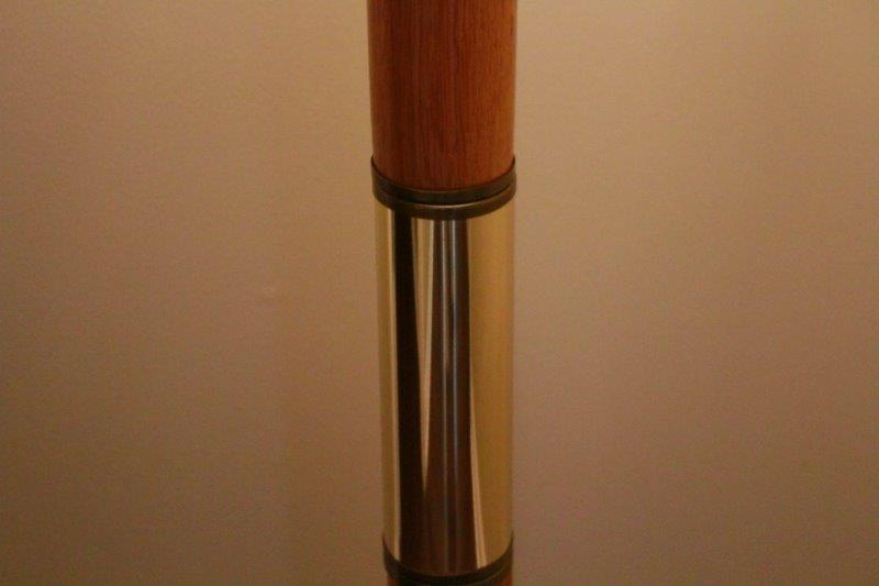 Modern Wood and Chrome Floor Lamp