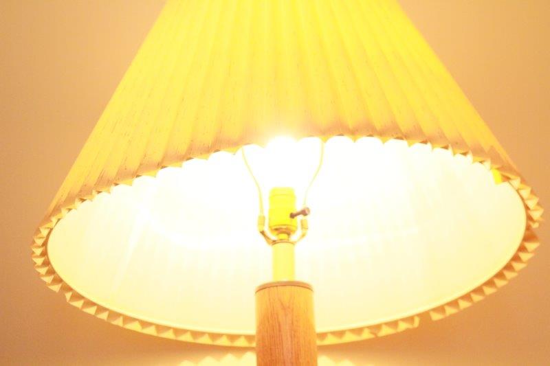 Modern Wood and Chrome Floor Lamp