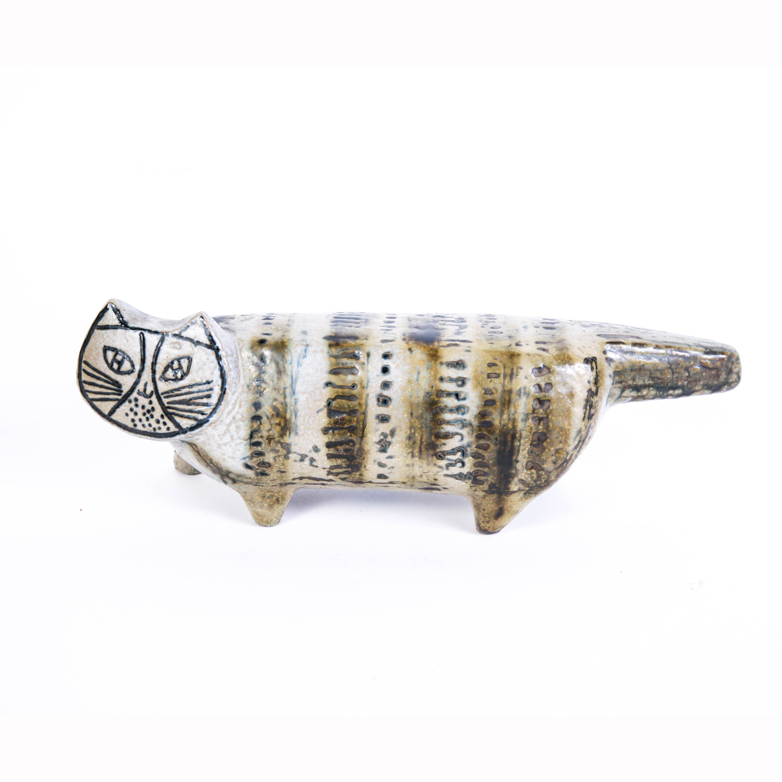 Large Mid Century Modern Lisa Larson Gustavberg Pottery Cat