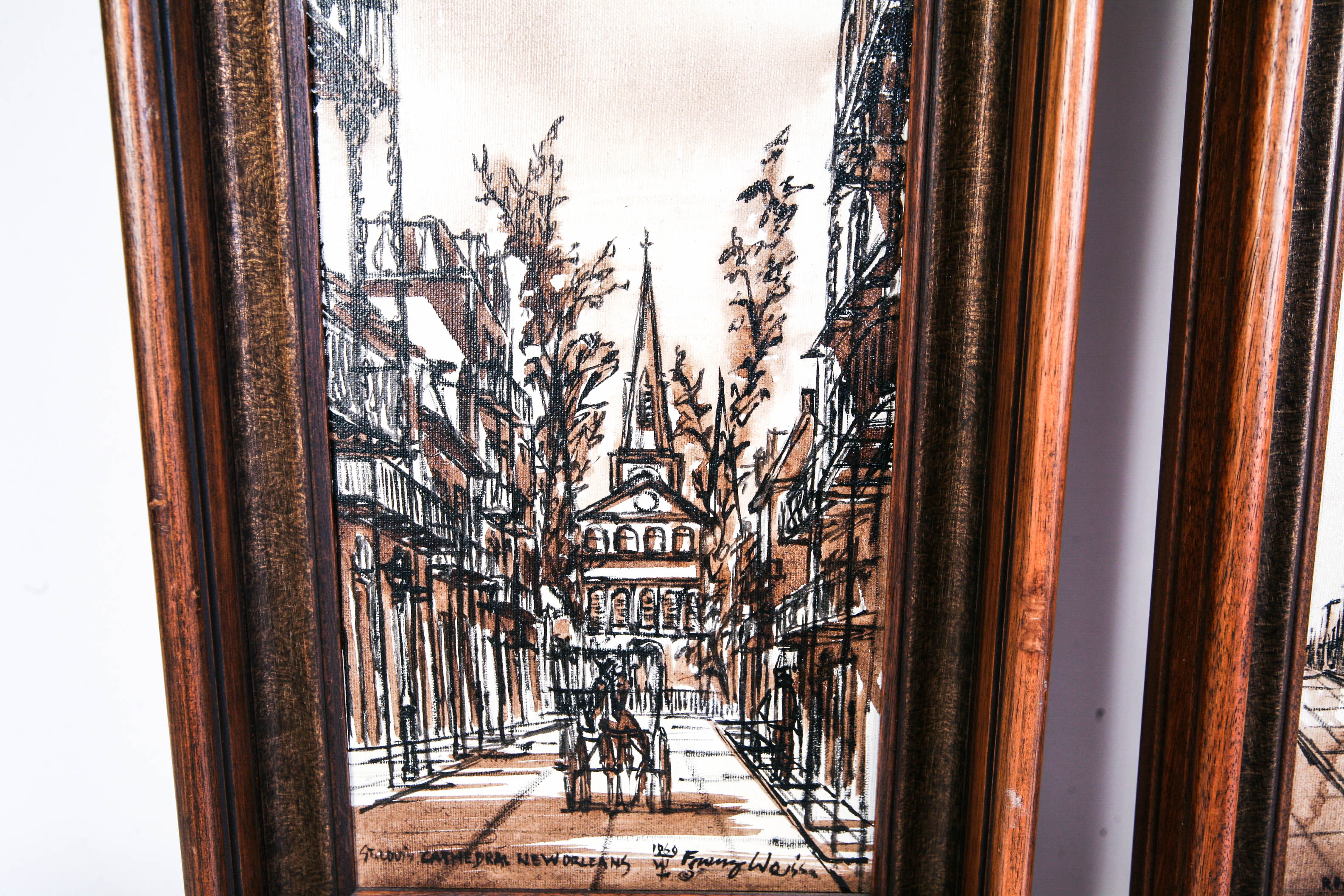 Pair of Franz Weiss Oil on Canvas New Orleans Landscapes