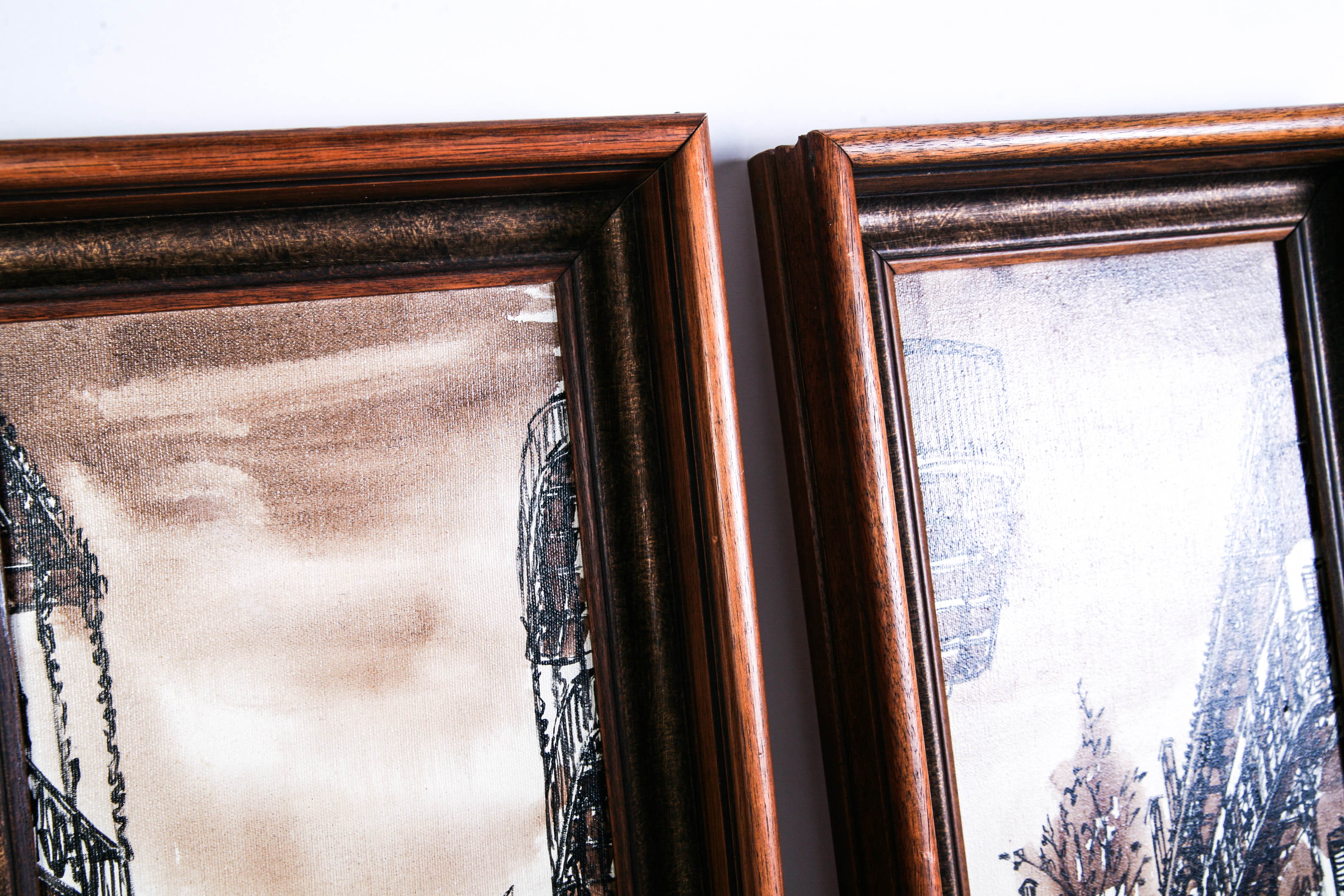 Pair of Franz Weiss Oil on Canvas New Orleans Landscapes