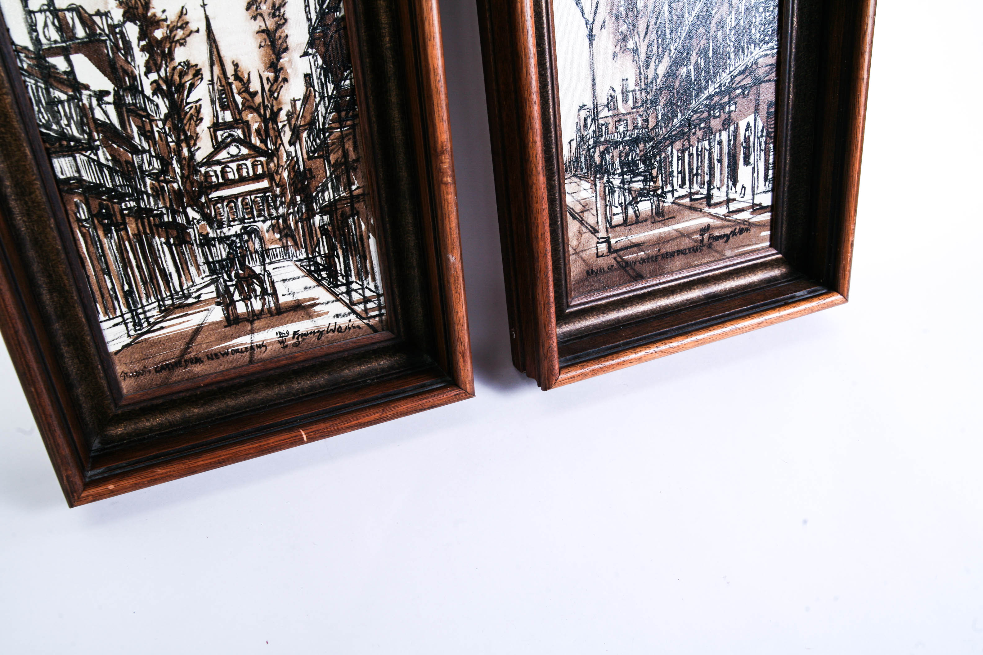 Pair of Franz Weiss Oil on Canvas New Orleans Landscapes