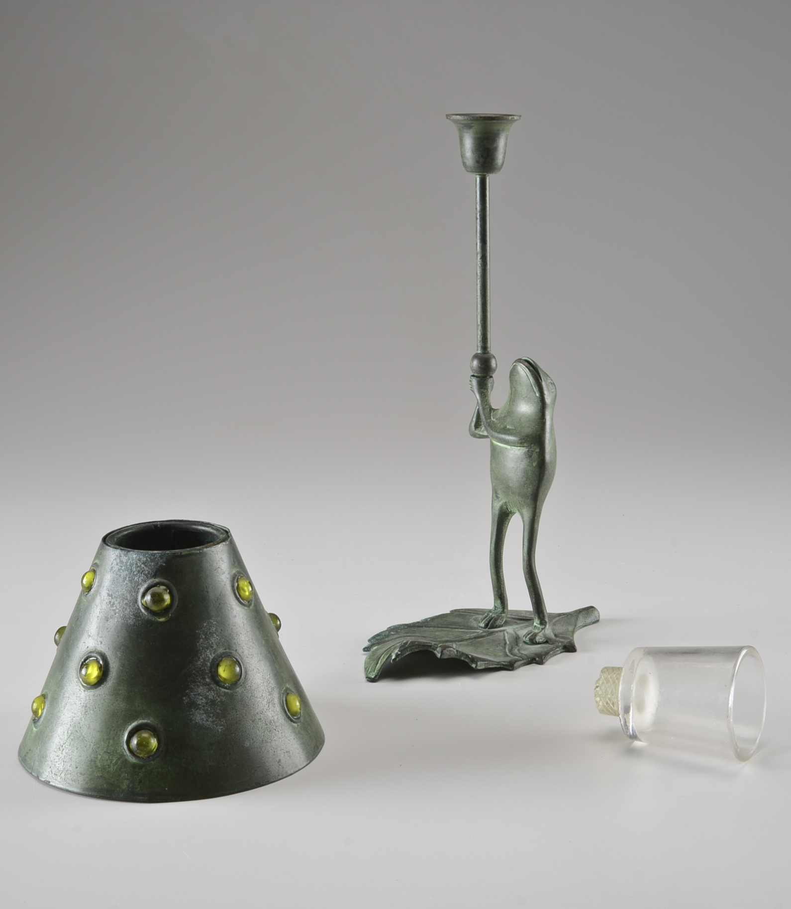 Metal Frog Candle Lamp and Frog Pitcher