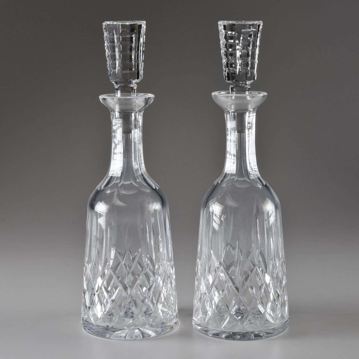 Pair of Waterford Crystal "Lismore" Wine Decanters