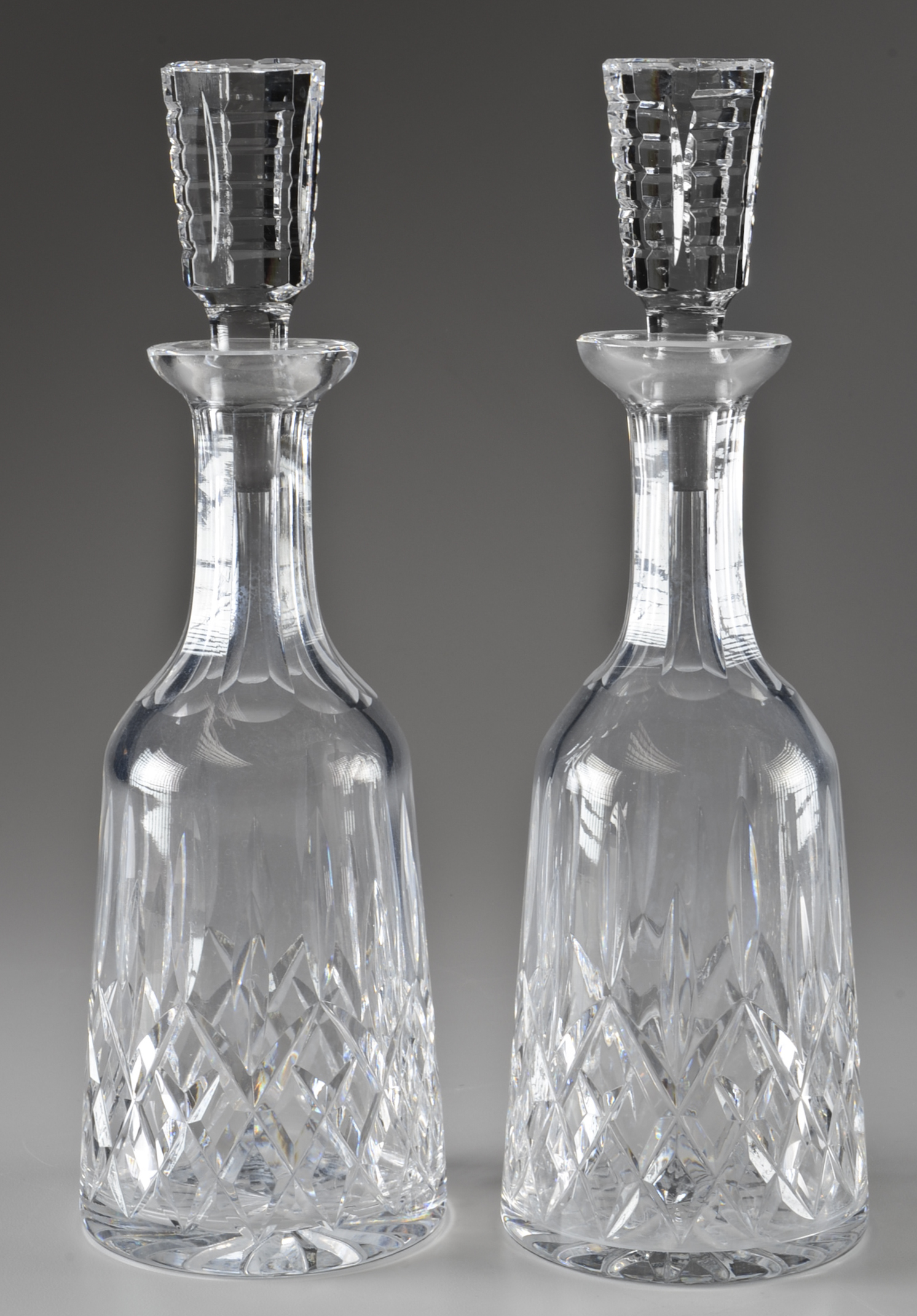 Pair of Waterford Crystal "Lismore" Wine Decanters
