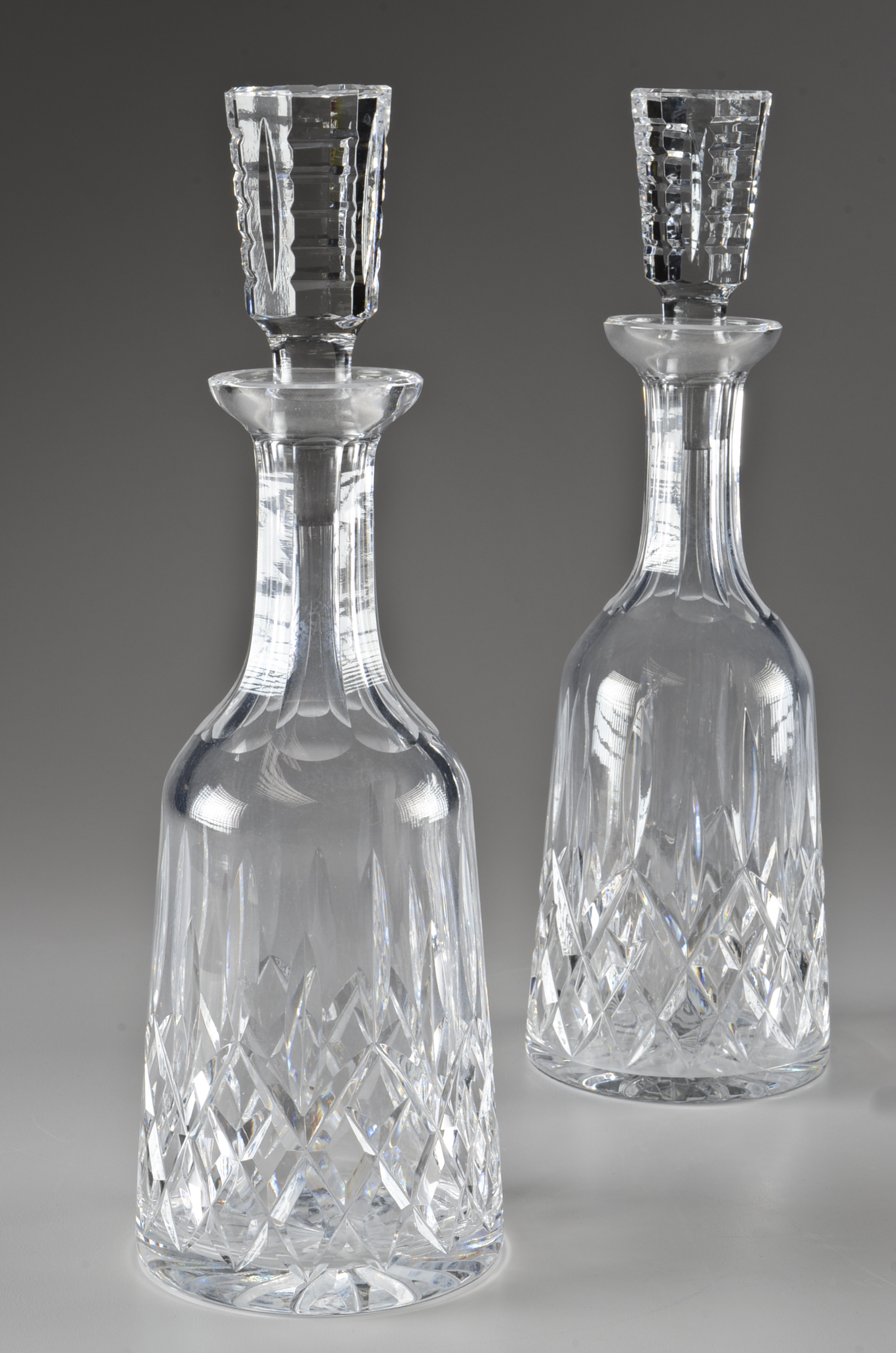 Pair of Waterford Crystal "Lismore" Wine Decanters