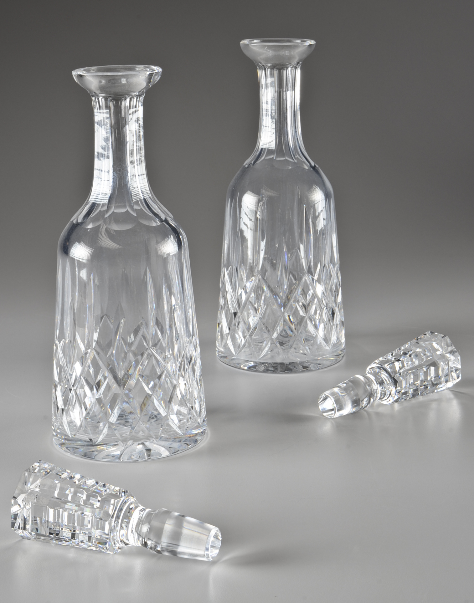 Pair of Waterford Crystal "Lismore" Wine Decanters