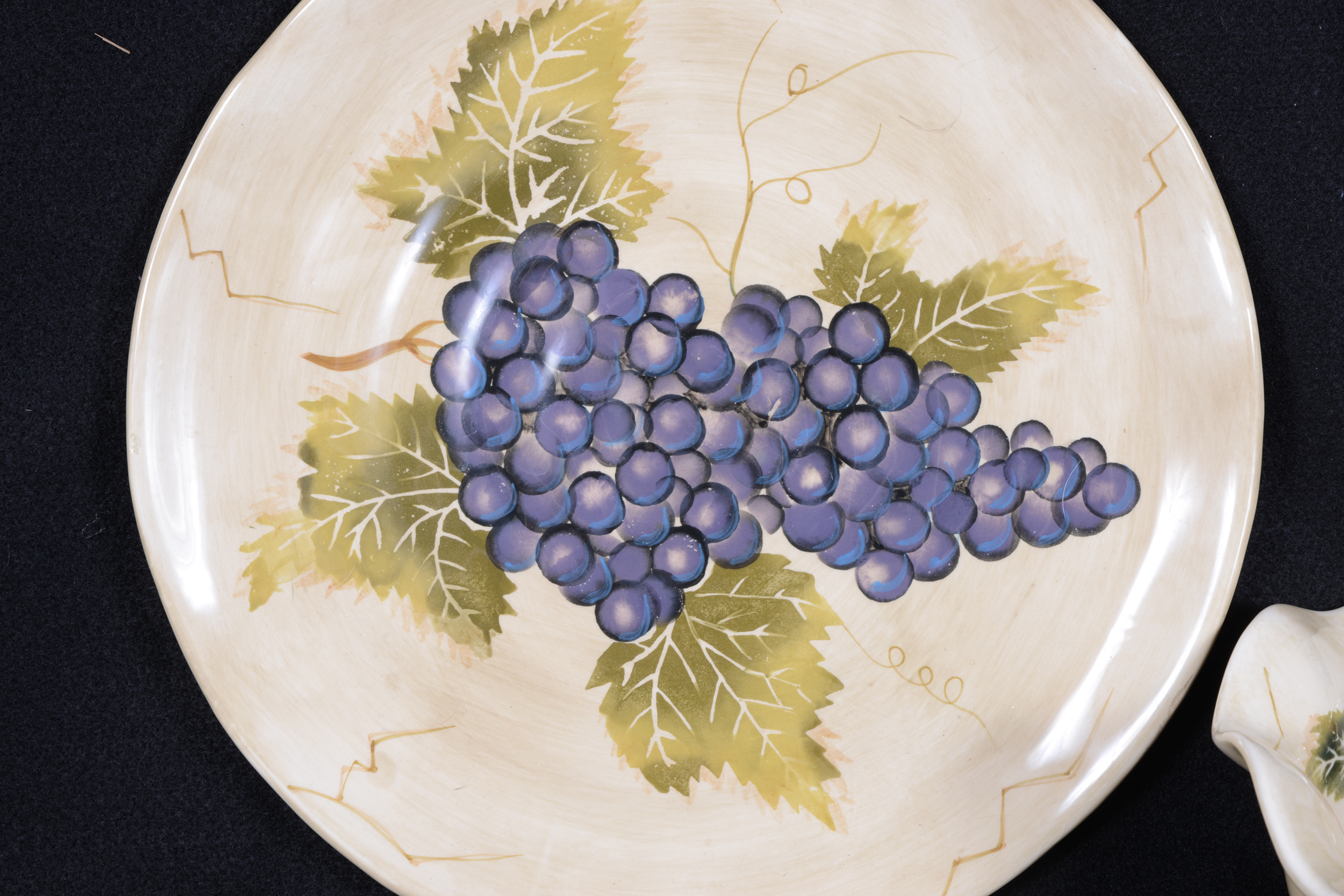 Hand-Painted "Cabernet" Serving Set