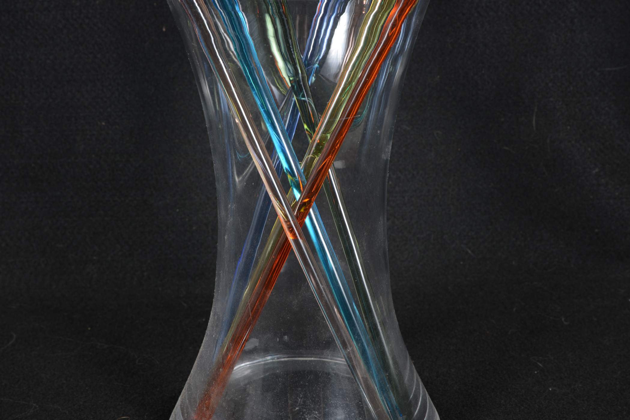 Handblown Long Stem Champagne Flute Set with Vase