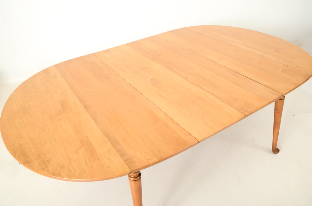 Conant Ball Maple Wood Dining Room Table with Chairs