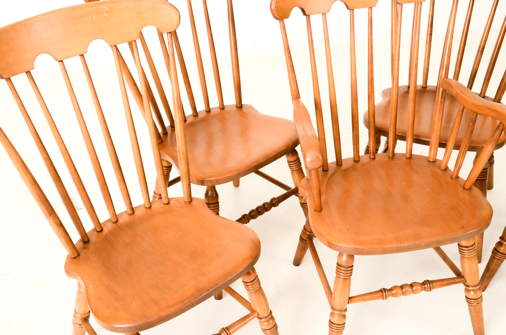 Conant Ball Maple Wood Dining Room Table with Chairs