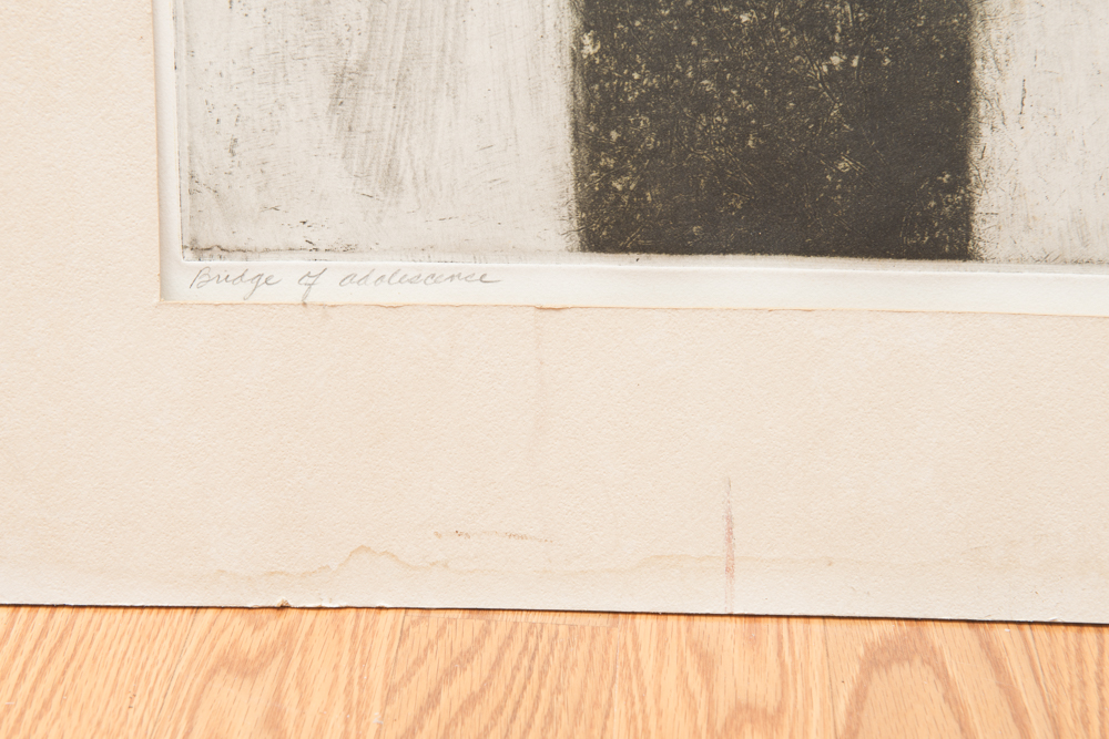 Donald  Sexauer "Bridge of Adolescence" Intaglio