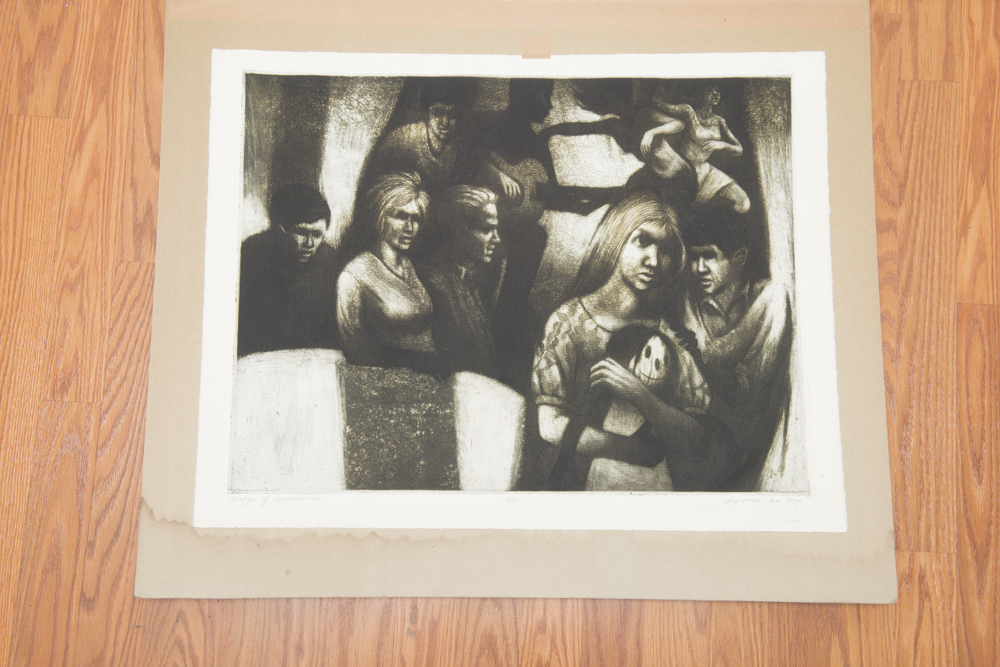 Donald  Sexauer "Bridge of Adolescence" Intaglio
