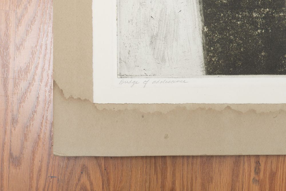 Donald  Sexauer "Bridge of Adolescence" Intaglio