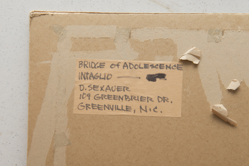 Donald  Sexauer "Bridge of Adolescence" Intaglio