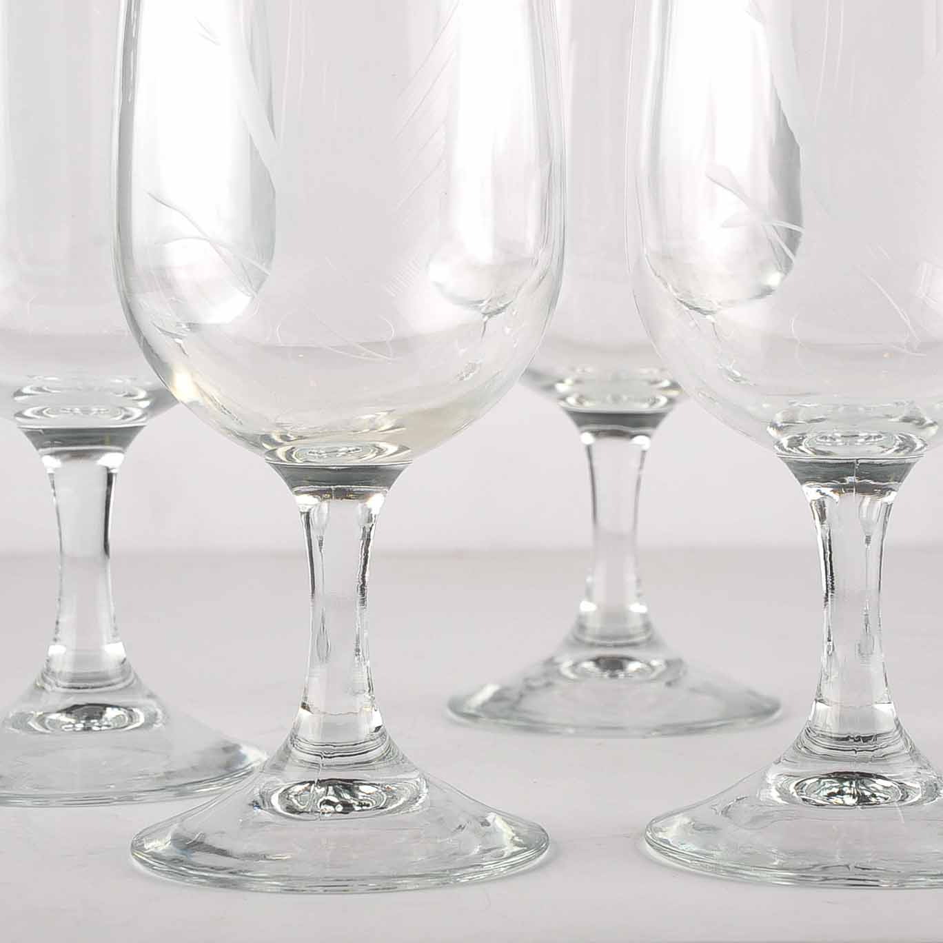 Flying Geese Etched Wine Glasses