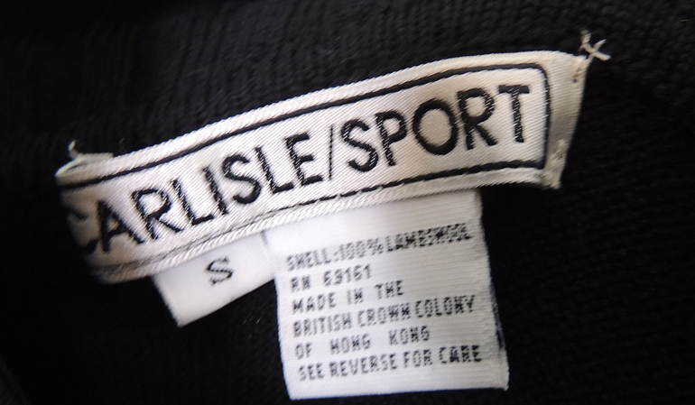 Carlisle Company of New York Black Lambswool Dress