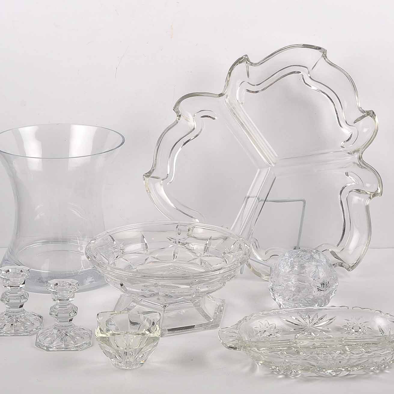 Collection of Glass and Crystal Tableware