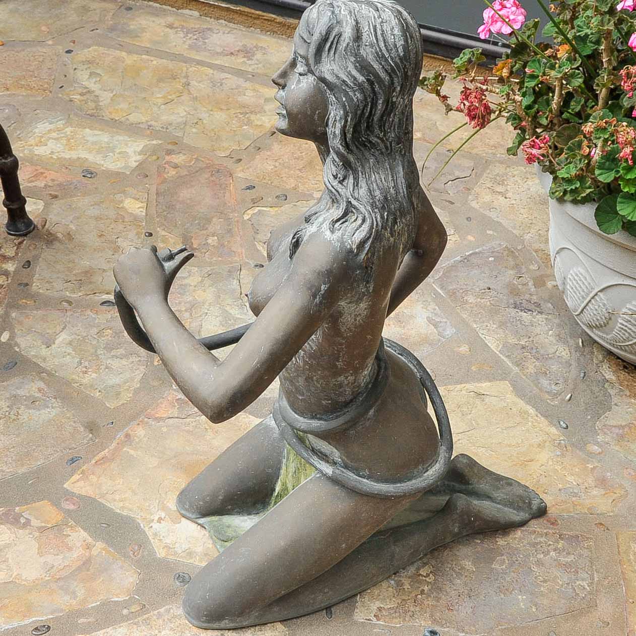 Bronze Maiden Garden Sculpture