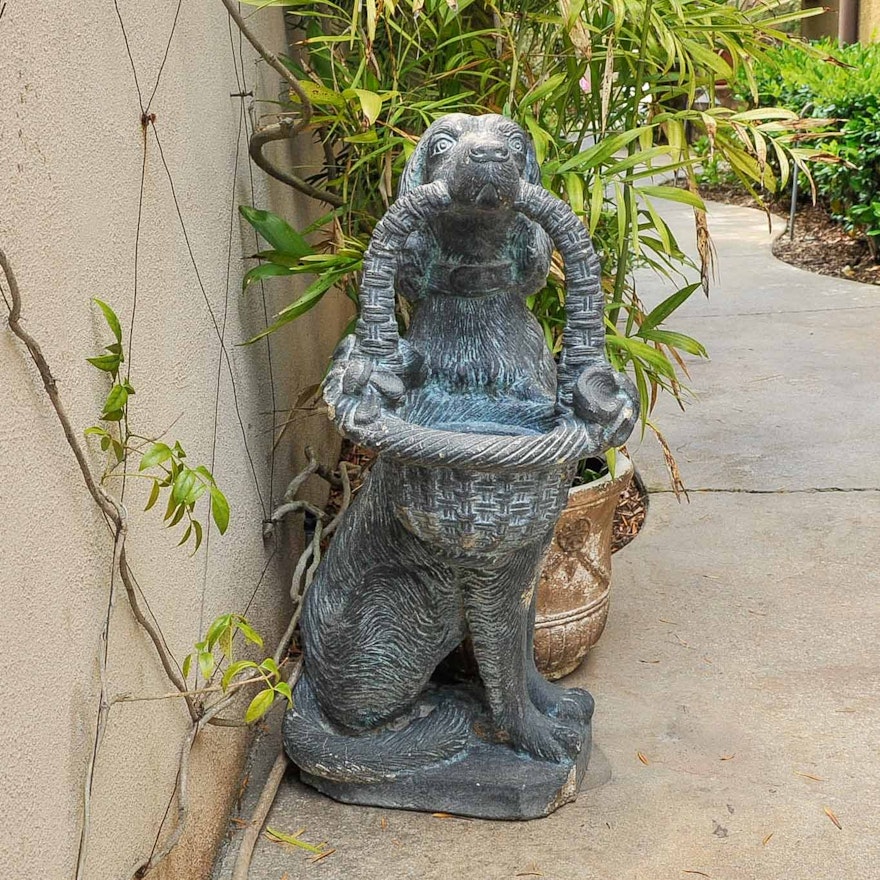 Concrete Garden Sculpture of Dog