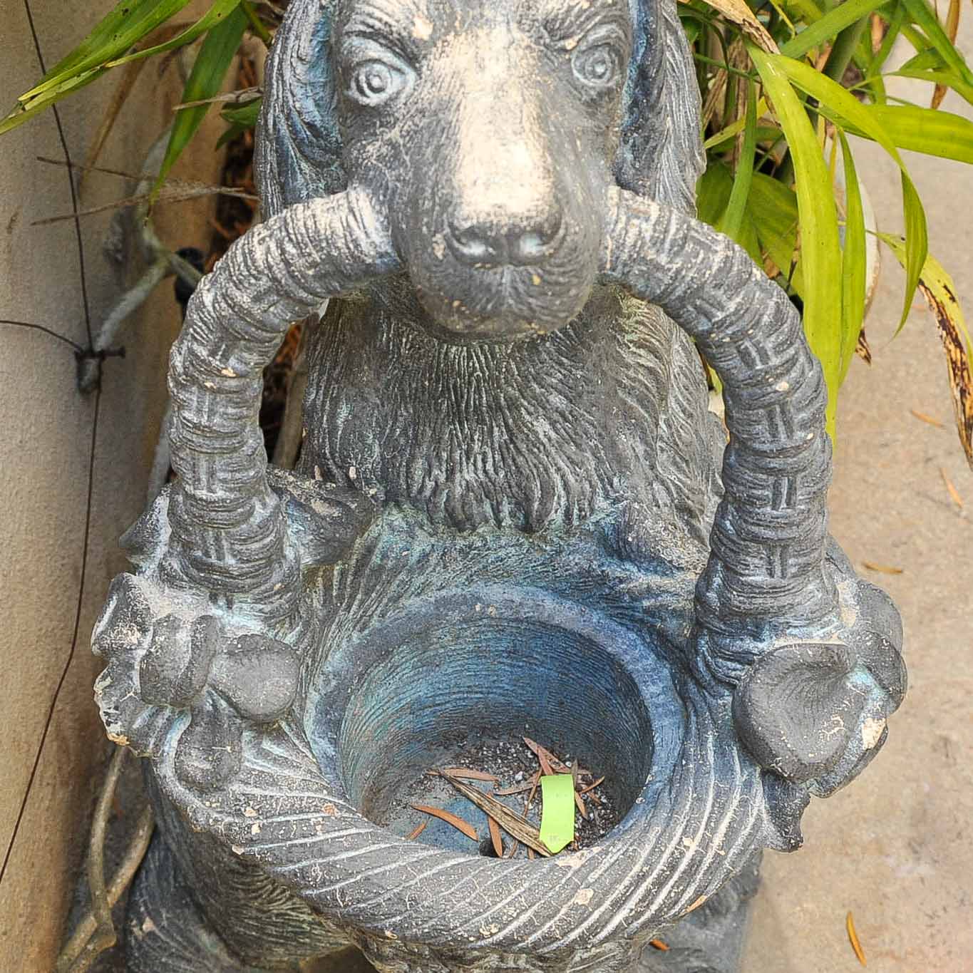 Concrete Garden Sculpture of Dog