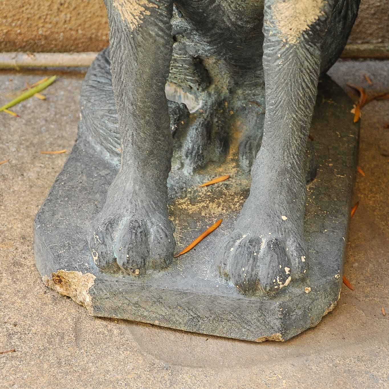 Concrete Garden Sculpture of Dog