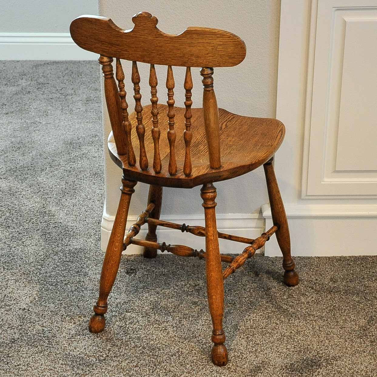 Late Victorian Oak Side Chair