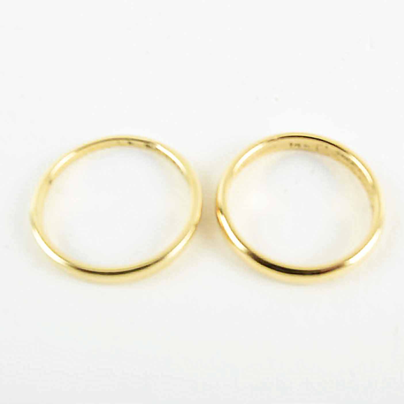 Pair of Women's 14K Gold Wedding Bands