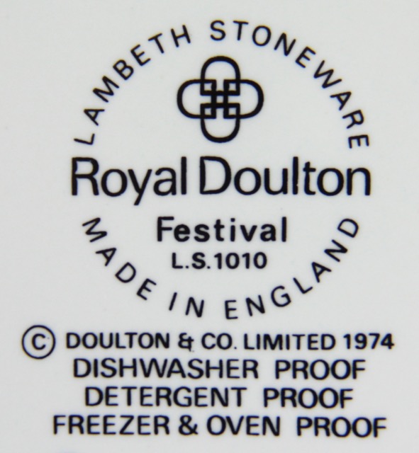 Royal Doulton 'Festival' Pattern Plates and Cups