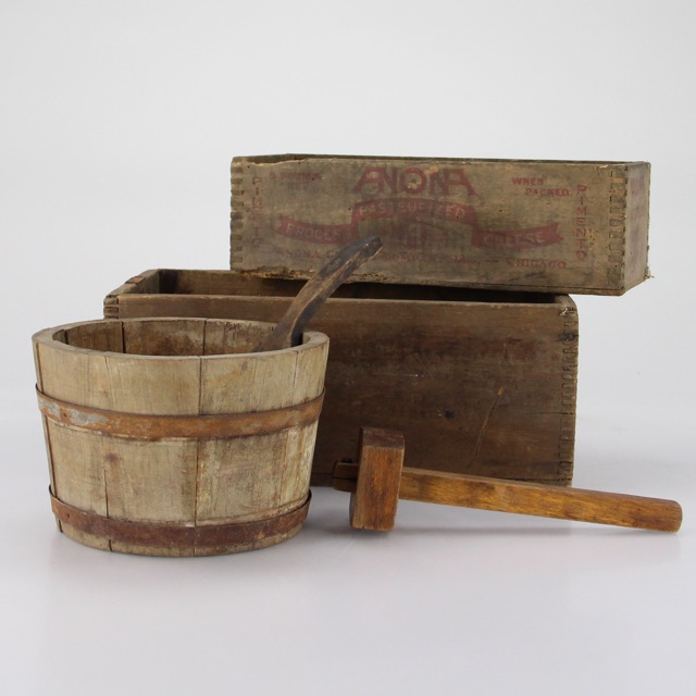 Vintage and Antique Wood Boxes and Tools