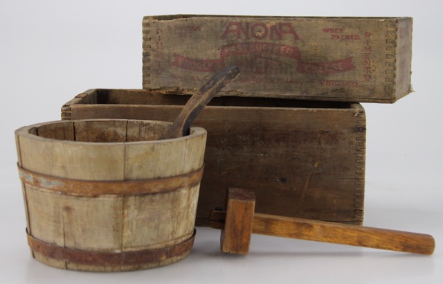 Vintage and Antique Wood Boxes and Tools