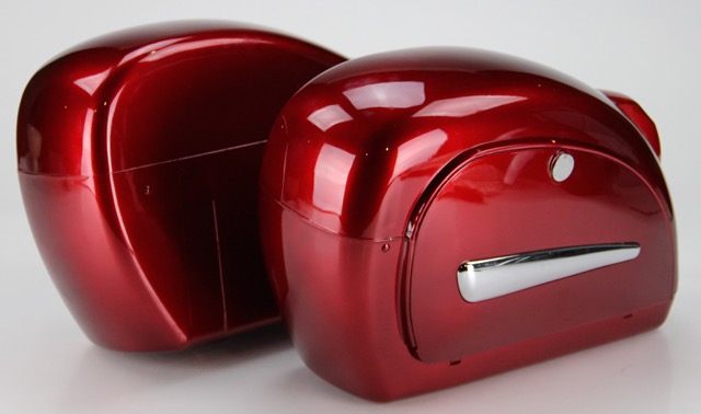 A1 Motorcycle Hard Case Saddle Bags with Helmet