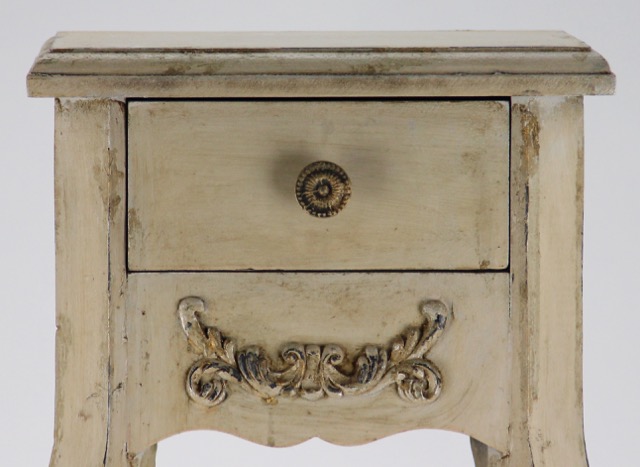 Small Painted Accent Table and Ice Bucket