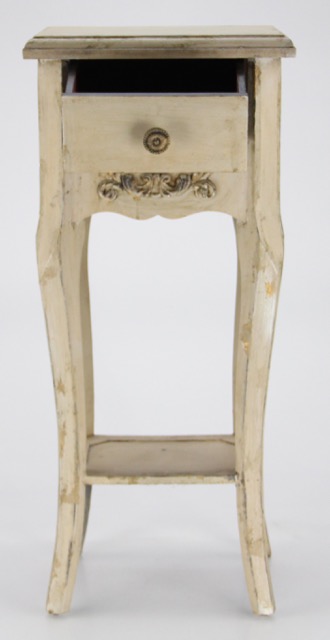 Small Painted Accent Table and Ice Bucket