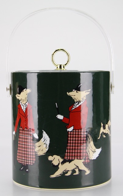 Small Painted Accent Table and Ice Bucket