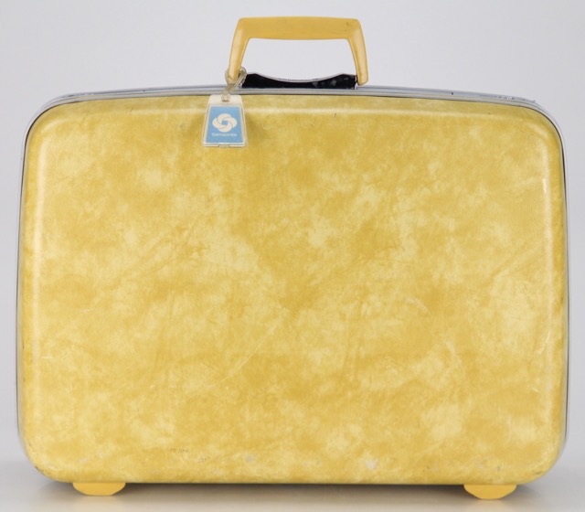 Vintage Yellow Hard Shell Suitcases