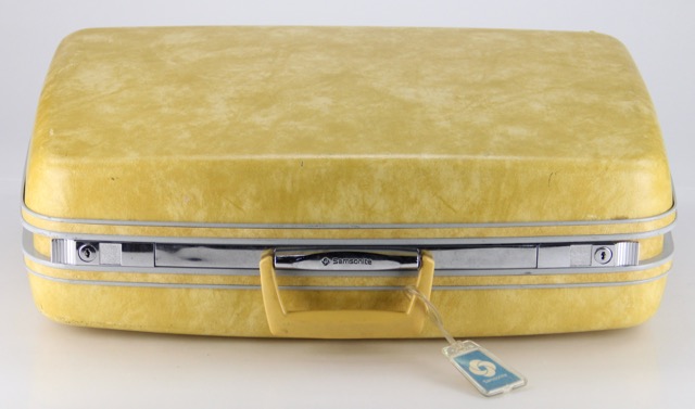 Vintage Yellow Hard Shell Suitcases
