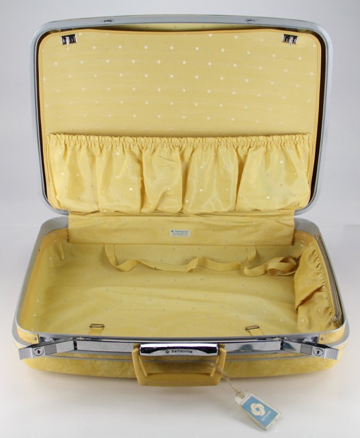 Vintage Yellow Hard Shell Suitcases