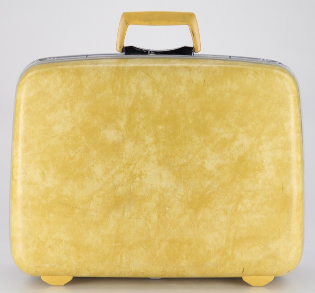 Vintage Yellow Hard Shell Suitcases